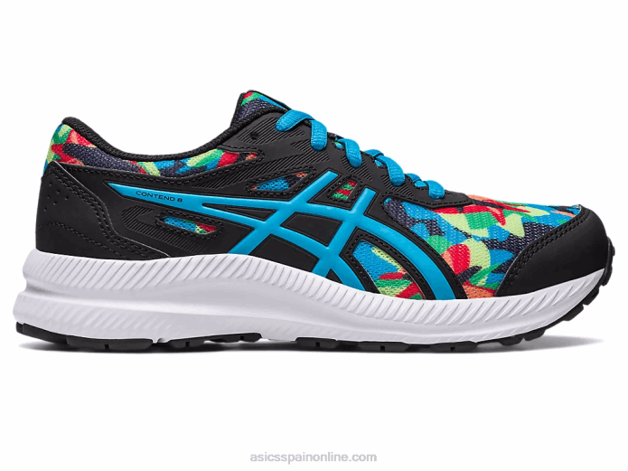 competir 8 grado de la escuela Asics 4L684256 negro/azul isla