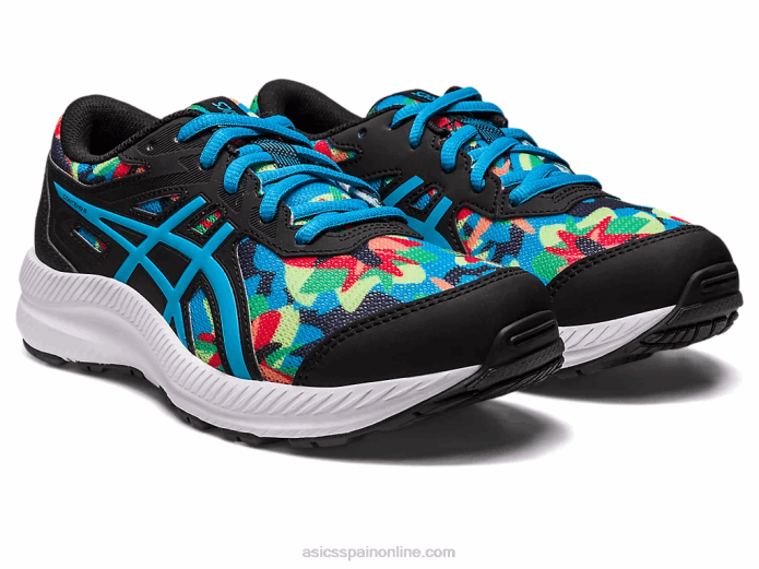 competir 8 grado de la escuela Asics 4L684256 negro/azul isla