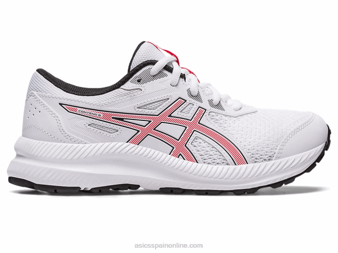 competir 8 grado de la escuela Asics 4L684281 blanco/rojo eléctrico