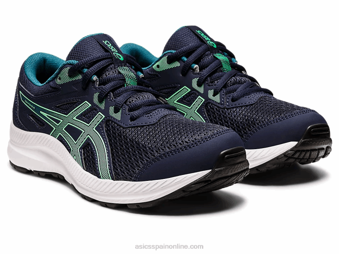 competir 8 grado de la escuela Asics 4L684397 medianoche/hoja nueva