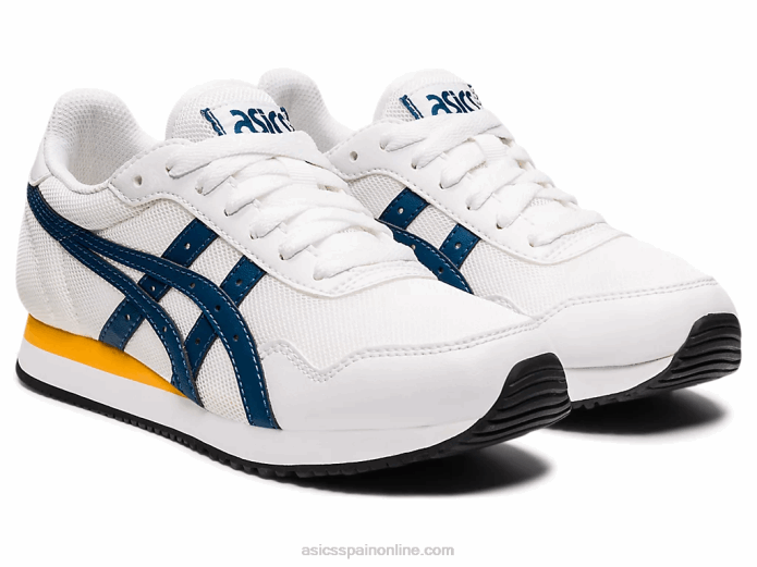 escuela primaria del corredor del tigre Asics 4L684464 blanco/índigo claro