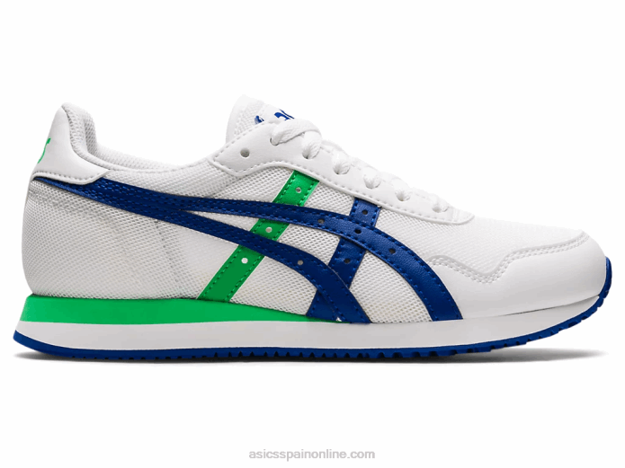escuela primaria del corredor del tigre Asics 4L684500 blanco/azul mónaco