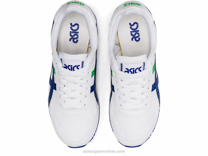 escuela primaria del corredor del tigre Asics 4L684500 blanco/azul mónaco