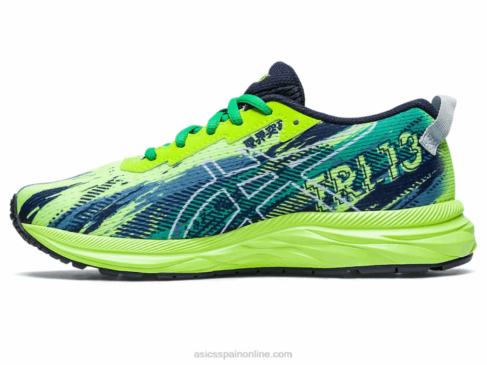 escuela primaria gel-noosa tri 13 Asics 4L684244 peligro verde/cielo