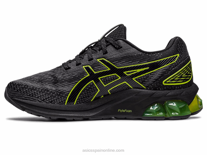 escuela primaria gel-quantum 180 vii Asics 4L684300 negro/lima neón