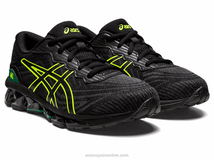 escuela primaria gel-quantum 360 vii Asics 4L684381 negro/amarillo de seguridad