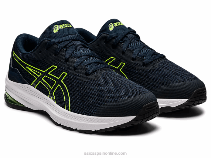 escuela primaria gt-1000 11 Asics 4L684405 azul francés/verde peligro