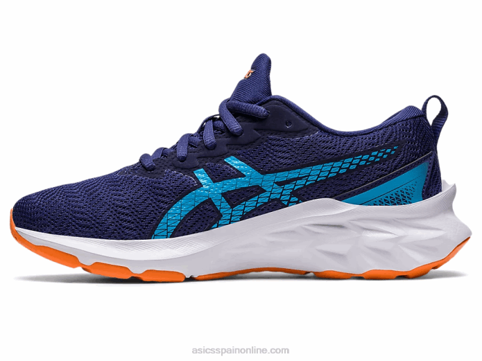 escuela primaria novablast 2 Asics 4L684277 azul índigo/melocotón sol