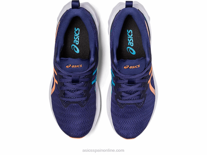 escuela primaria novablast 2 Asics 4L684277 azul índigo/melocotón sol