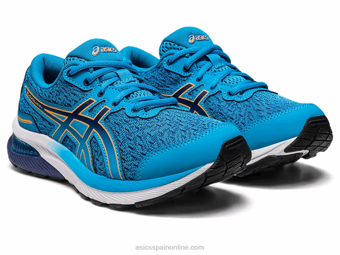 gel-cumulus 24 escuela primaria Asics 4L684228 azul isla/melocotón sol