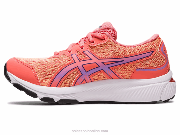 gel-cumulus 24 escuela primaria Asics 4L684236 papaya/púrpura polvoriento