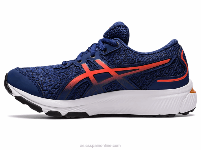 gel-cumulus 24 escuela primaria Asics 4L684364 océano profundo/tomate cherry