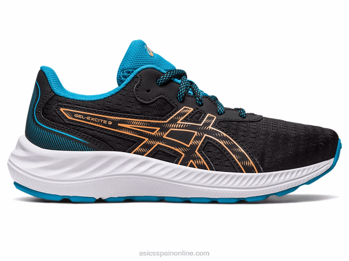 gel-excite 9 grado escuela Asics 4L684307 melocotón negro/sol