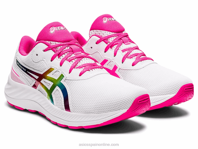 gel-excite 9 grado escuela Asics 4L684462 brillo blanco/rosa