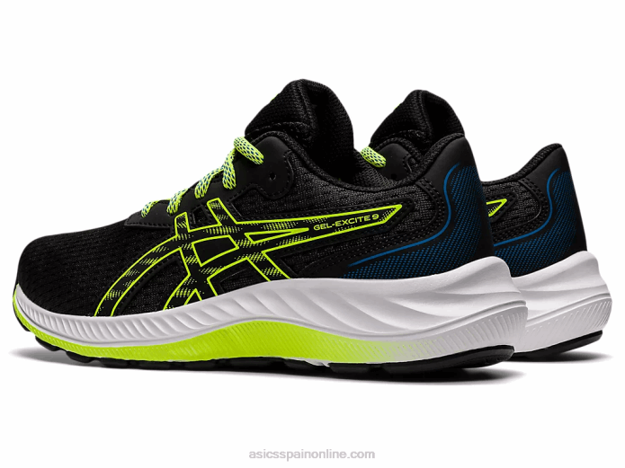 gel-excite 9 grado escuela Asics 4L684507 negro/verde peligro
