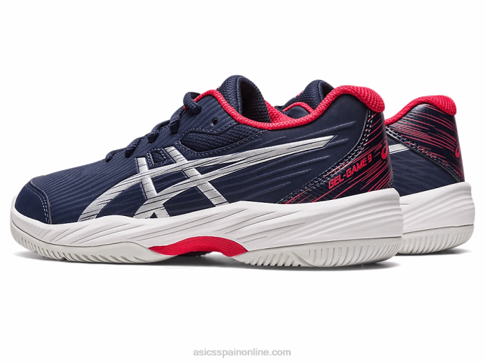 gel-juego 9 grado escuela Asics 4L684273 medianoche/plata pura