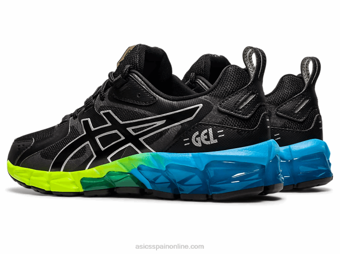 gel-quantum 180 6 escuela primaria Asics 4L684315 negro/azul aizuri