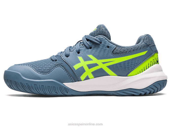 gel-resolución 9 grado escuela Asics 4L684219 azul acero/verde peligro