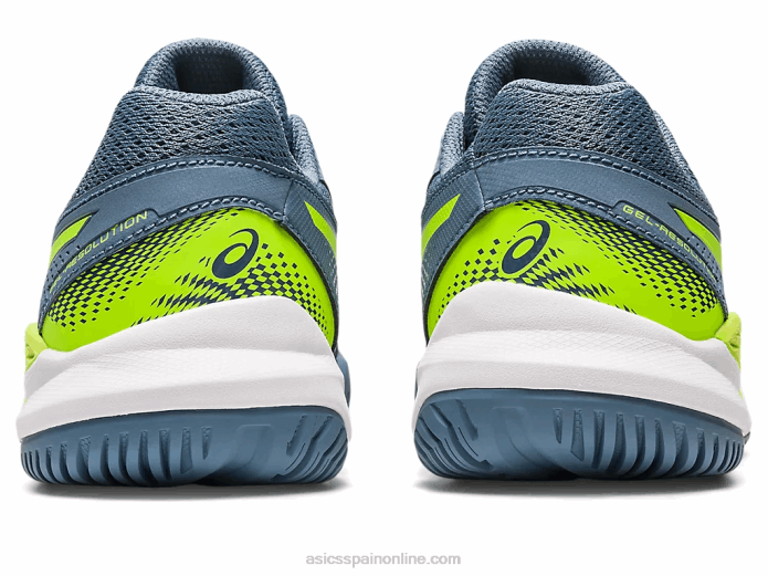 gel-resolución 9 grado escuela Asics 4L684219 azul acero/verde peligro