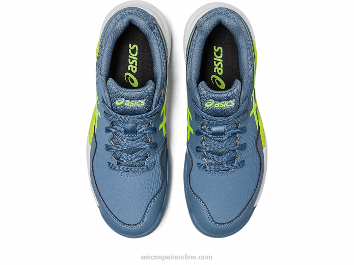 gel-resolución 9 grado escuela Asics 4L684219 azul acero/verde peligro