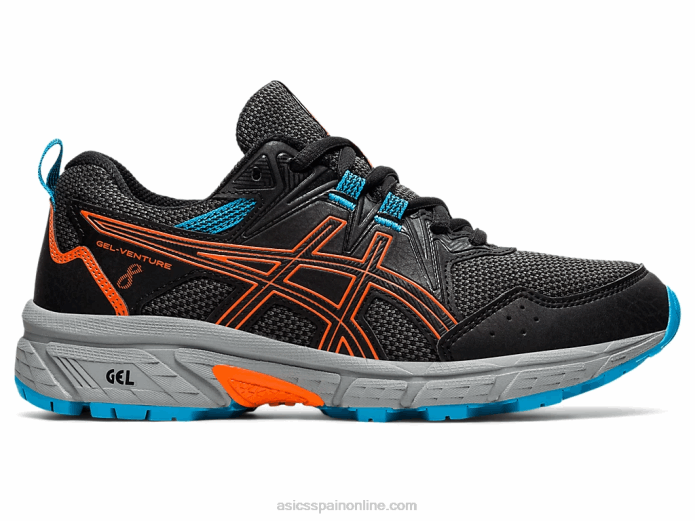 gel-ventura 8 escuela primaria Asics 4L684496 negro/naranja caléndula