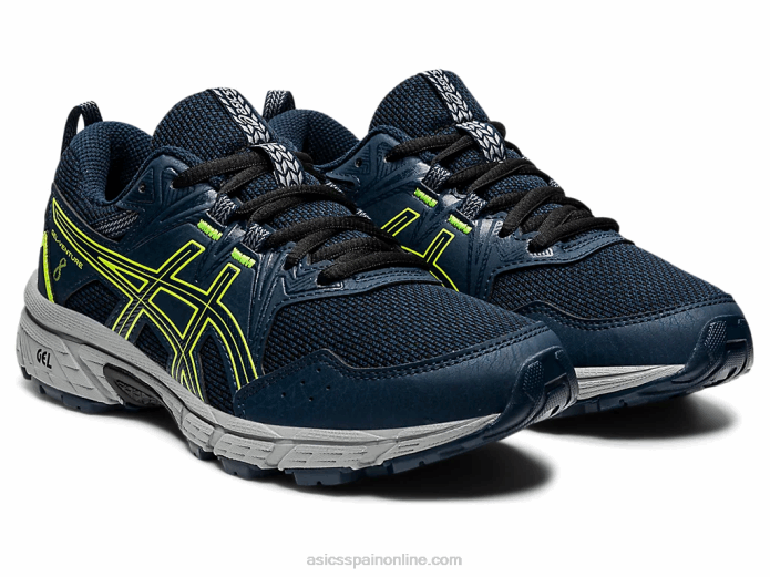 gel-ventura 8 escuela primaria Asics 4L684505 azul francés/verde peligro