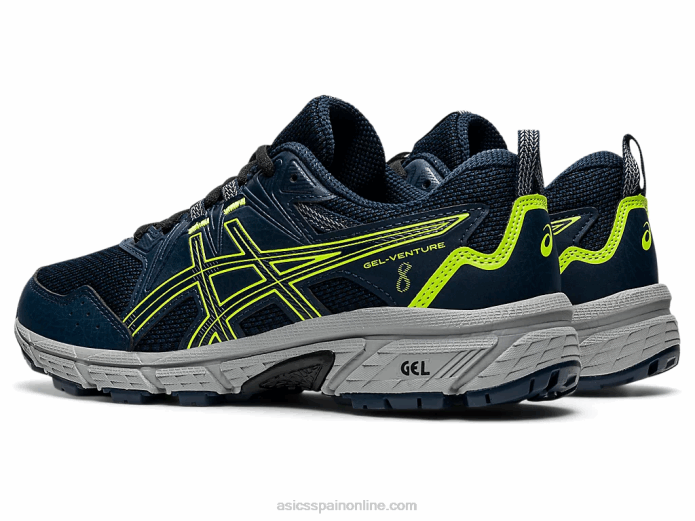gel-ventura 8 escuela primaria Asics 4L684505 azul francés/verde peligro