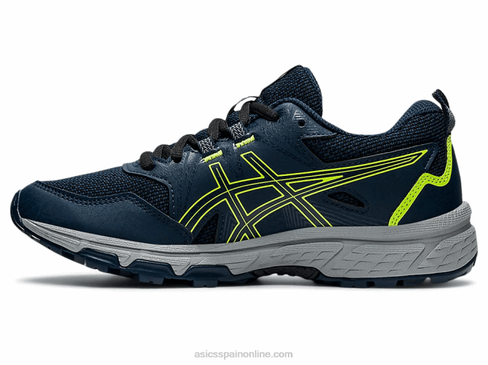 gel-ventura 8 escuela primaria Asics 4L684505 azul francés/verde peligro