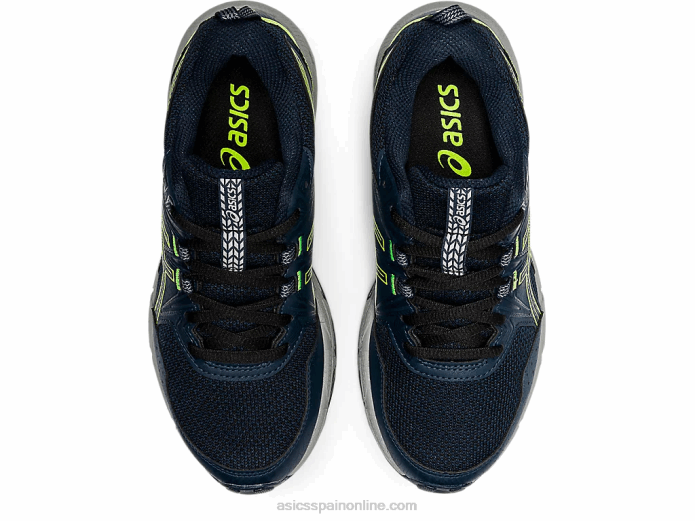 gel-ventura 8 escuela primaria Asics 4L684505 azul francés/verde peligro