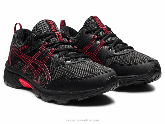 gel-ventura 8 escuela primaria Asics 4L684508 negro/rojo eléctrico