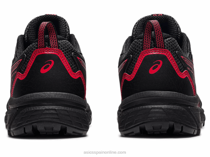 gel-ventura 8 escuela primaria Asics 4L684508 negro/rojo eléctrico