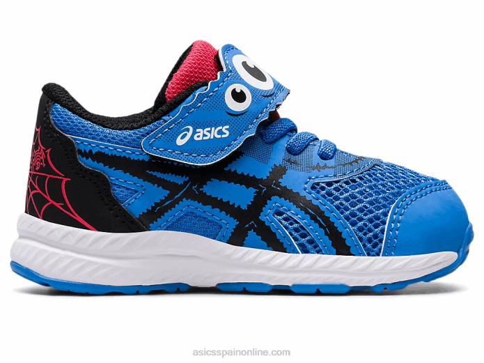 Contender 8 patio de la escuela de tamaño para niños pequeños Asics 4L684407 costa azul/negro