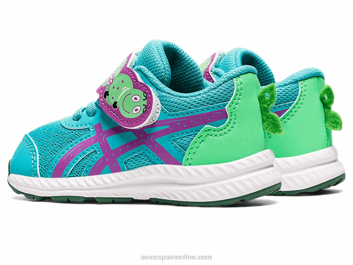 Contender 8 patio de la escuela de tamaño para niños pequeños Asics 4L684411 cristal de mar/orquídea