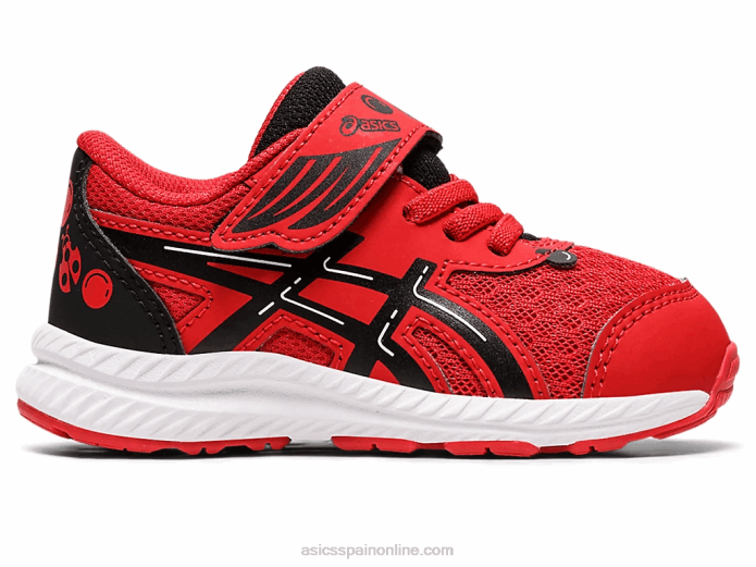 Contender 8 patio de la escuela de tamaño para niños pequeños Asics 4L684412 rojo clásico/negro