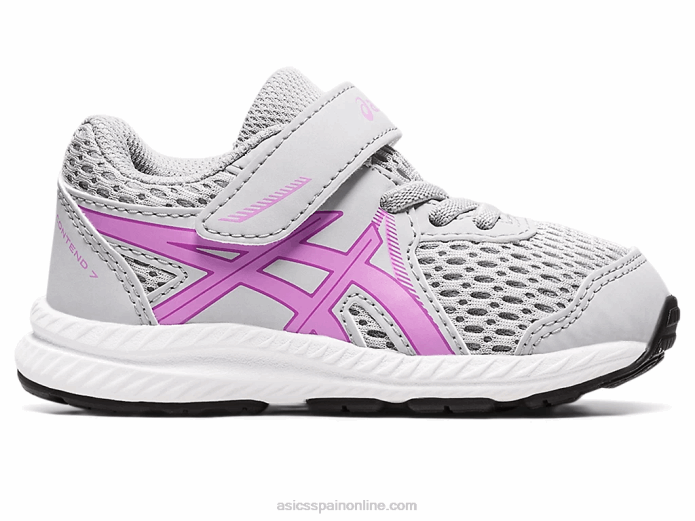 competir 7 tamaño del niño Asics 4L684387 gris piedmont/brillo lavanda