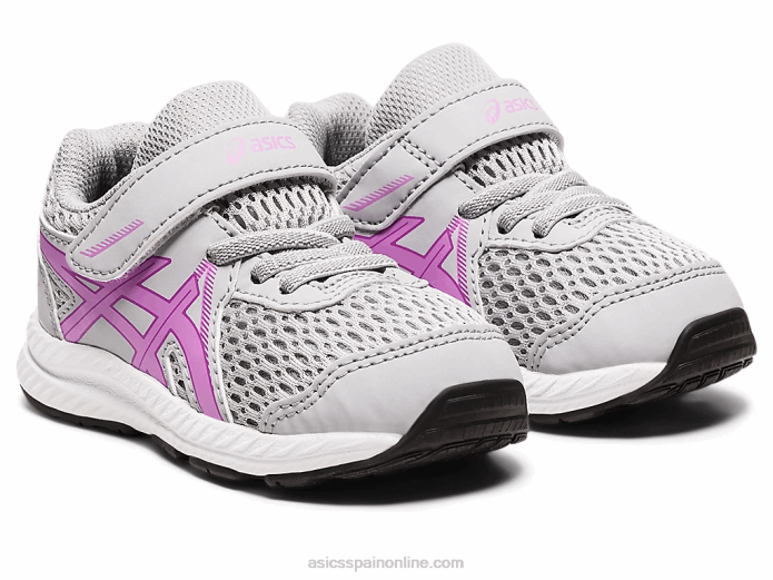 competir 7 tamaño del niño Asics 4L684387 gris piedmont/brillo lavanda