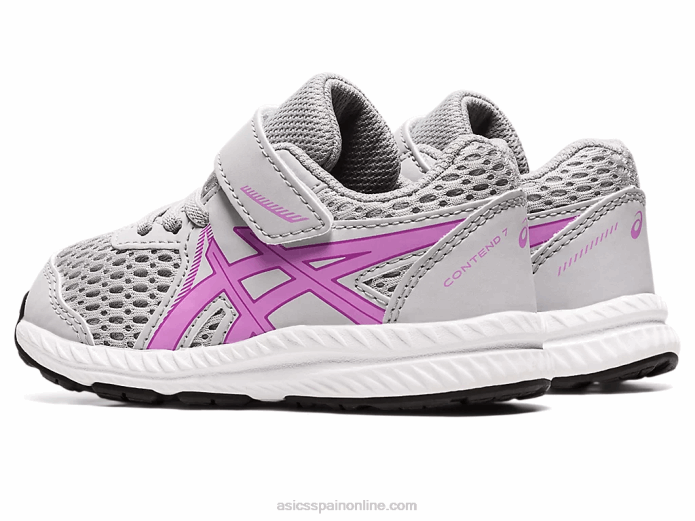 competir 7 tamaño del niño Asics 4L684387 gris piedmont/brillo lavanda