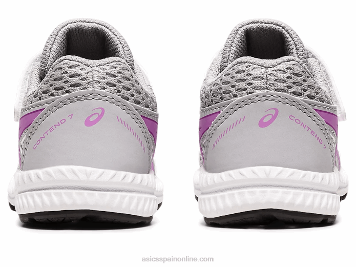 competir 7 tamaño del niño Asics 4L684387 gris piedmont/brillo lavanda