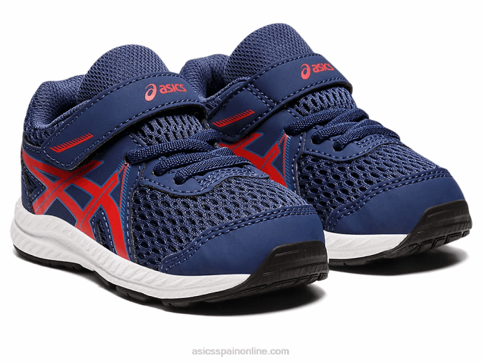 competir 7 tamaño del niño Asics 4L684390 océano profundo/rojo clásico