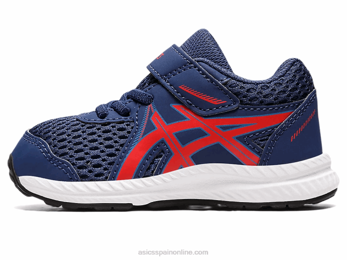 competir 7 tamaño del niño Asics 4L684390 océano profundo/rojo clásico