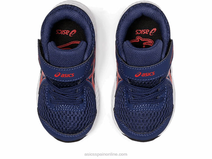 competir 7 tamaño del niño Asics 4L684390 océano profundo/rojo clásico