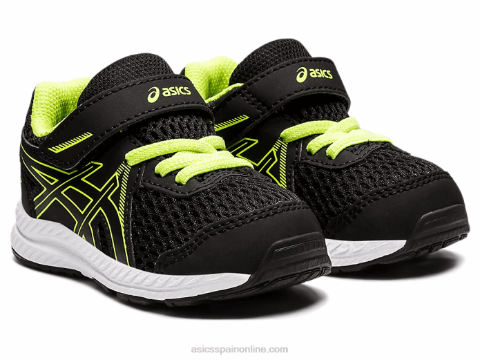 competir 7 tamaño del niño Asics 4L684485 negro/verde peligro