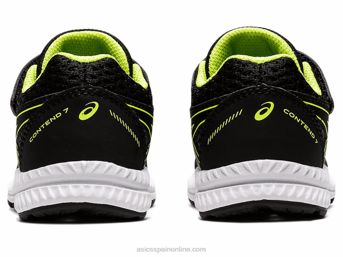 competir 7 tamaño del niño Asics 4L684485 negro/verde peligro