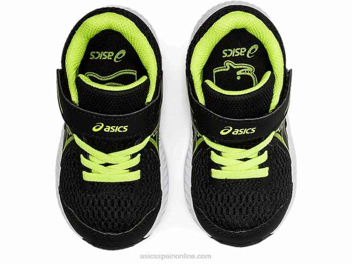 competir 7 tamaño del niño Asics 4L684485 negro/verde peligro
