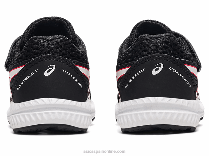 competir 7 tamaño del niño Asics 4L684523 negro/rojo eléctrico