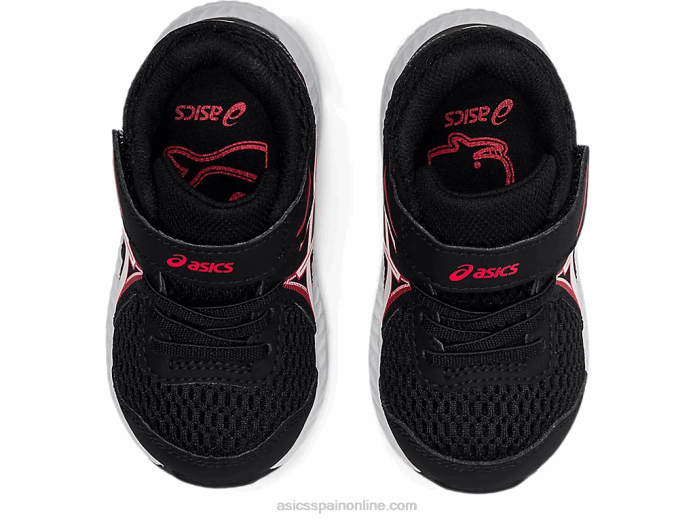 competir 7 tamaño del niño Asics 4L684523 negro/rojo eléctrico