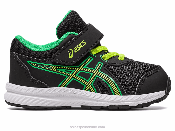 competir 8 tamaño del niño Asics 4L684316 ralladura de lima/negra