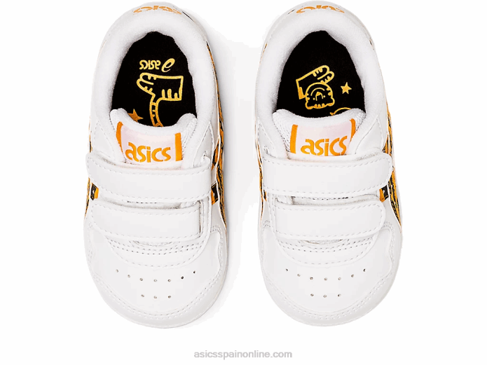 tamaño de niño de Japón Asics 4L684443 blanco/compañero amarillo