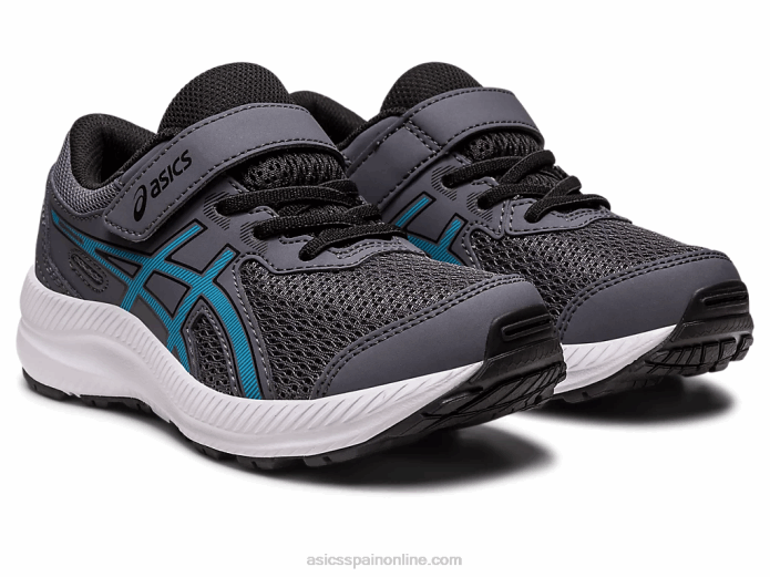 contend 8 preescolar Asics 4L684241 gris portador/azul isla