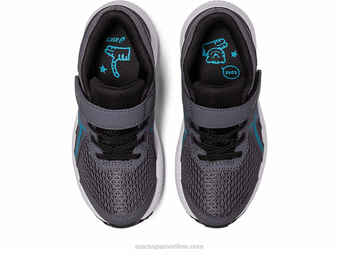 contend 8 preescolar Asics 4L684241 gris portador/azul isla
